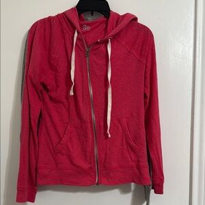 2 zipper hoodies pink and gray